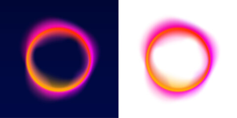 Glowing circle gradients with smooth transitions and light bursts create an ethereal aura, ideal for digital art, UI backgrounds, and futuristic interfaces. PNG