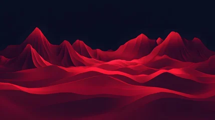 Handdoek met foto Bordeaux Abstract red landscape background with wave texture and dark background  © sahina