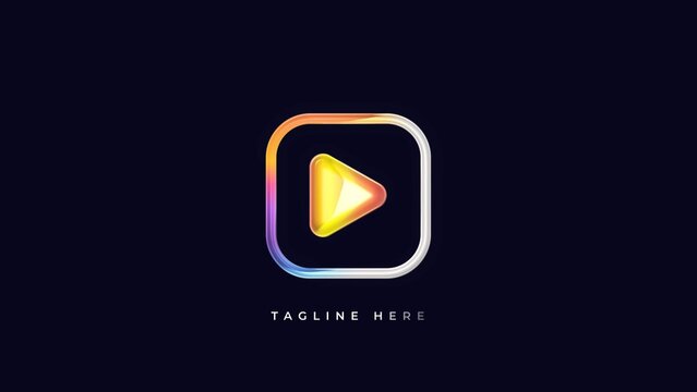 Vibrant 3D Glass Logo Reveal