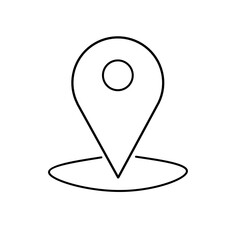 black location icon isolated on white background