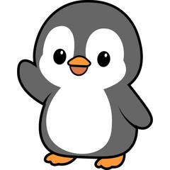 Cute Cartoon Penguin Illustration