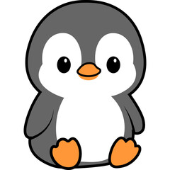 Cute Cartoon Penguin Illustration