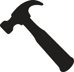 Claw Hammer Silhouette Vector Icon, Symbol for Construction, Repair, and DIY Projects
