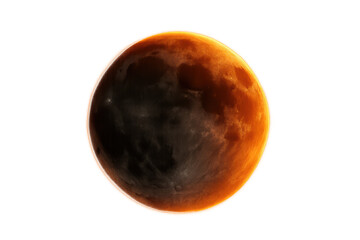 Fototapeta premium Blood moon glowing orange during lunar eclipse