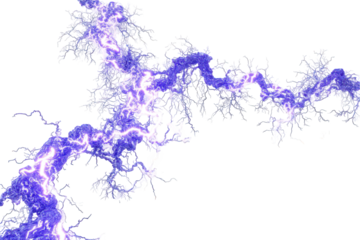 Abstract Electric Energy Displayed On Black Background with Blue and White Hues