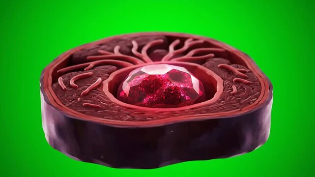 組織断面の宝石血腫、透明感アニメーション