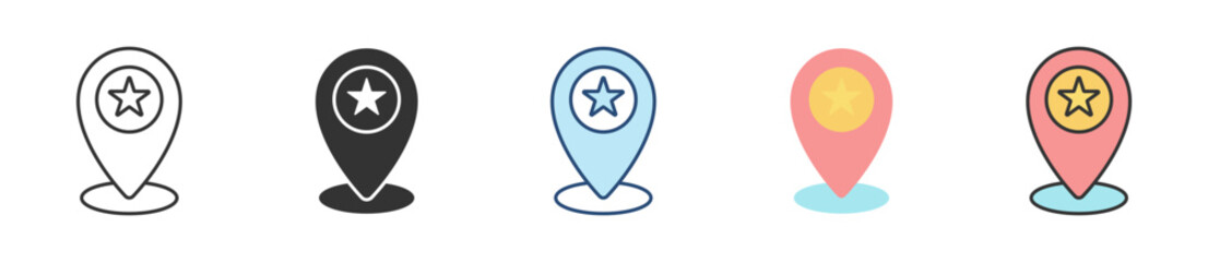 Brand Positioning Icon Set Multiple Style Collection