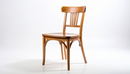 wood chair isolated on white