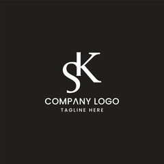 Initial Letter SK logo Design Outstanding Creative Modern Symbol  Sign