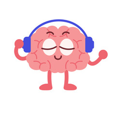 Fototapeta premium Cartoon Brain Character