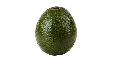 Vibrant Green Avocado with Textured Skin Against a Black Backdrop