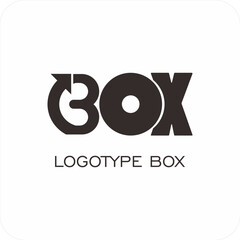 Modern Minimalist BOX Logotype - Packaging and Logistics Wordmark Template

