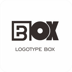 Modern Minimalist BOX Logotype - Packaging and Logistics Wordmark Template

