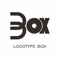 Modern Minimalist BOX Logotype - Packaging and Logistics Wordmark Template

