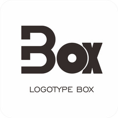 Modern Minimalist BOX Logotype - Packaging and Logistics Wordmark Template

