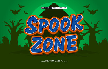 spook zone editable text effect