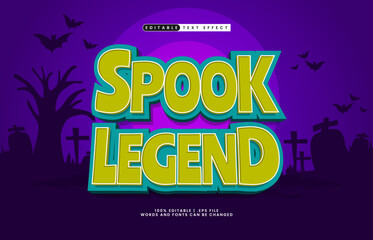 spook legend editable text effect