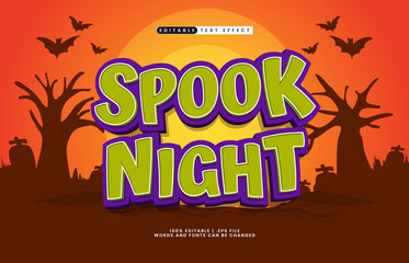 spook night editable text effect
