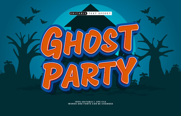 ghost party editable text effect