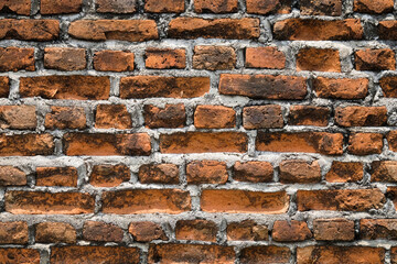 Grunge background pattern and texture of old brick wall. For graphic design, banner and 3D rendering