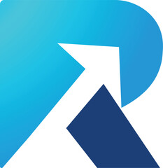 A 3D blue arrow illustration is a powerful icon and symbol of direction, growth, and success for business web design