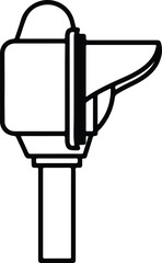 Vector silhouette caliper measuring tool equipment precision illustration