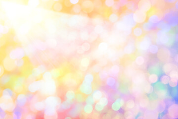 Fototapeta premium ボケたカラフルなバックグラウンドに光