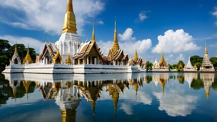 White Pagoda with Golden Spires
