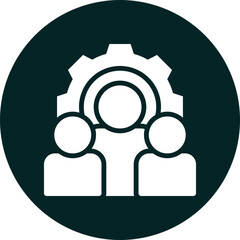 Teamwork icon for market research, website, application, printing, document, poster design, etc