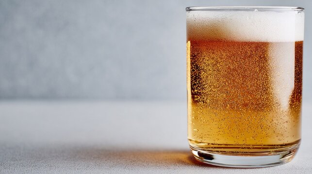 Golden effervescence in a frosted pint captures Oktoberfest's jubilance and International Beer Day's spirited revelry in one glass