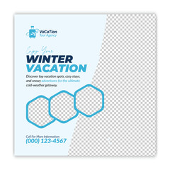 Celebrate Winter Vacation Stylish Social Media Post Graphic