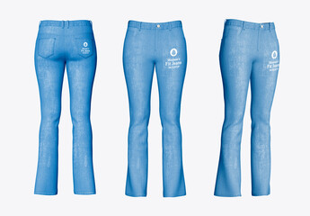 Women's Fit Jeans Mockup