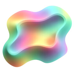 Abstract organic shape with gradient colors for graphic design