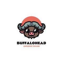 Mascot Buffalo Head Logo Design
