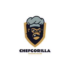 Mascot Chef Gorilla Mascot Logo Design