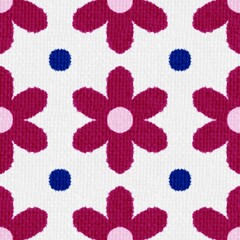 Geometric square patterns, designed fabric patterns, background, flowers