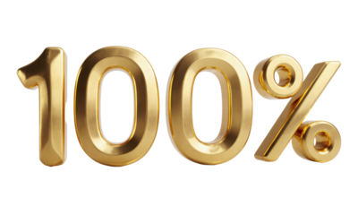Golden 100% Symbol