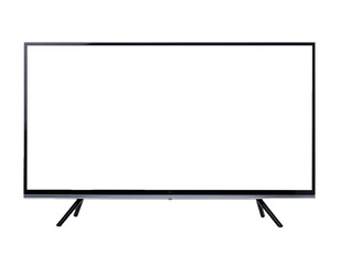 Naklejka premium Modern Flat Screen LED Television Isolated on White Background