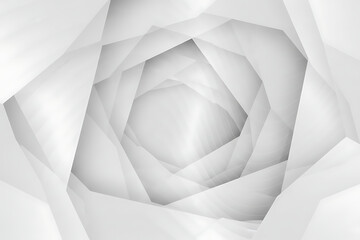 Abstract geometric swirl pattern in shades of gray