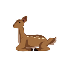Obraz premium deer cartoon illustration