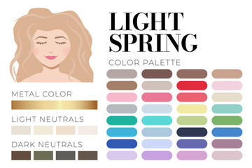 Light Spring Type for 16 Season Color Analysis System