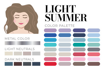 Light Summer Type for 16 Season Color Analysis System