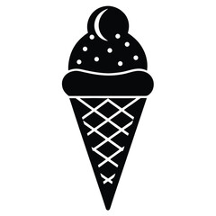 ice cream cone vector icon