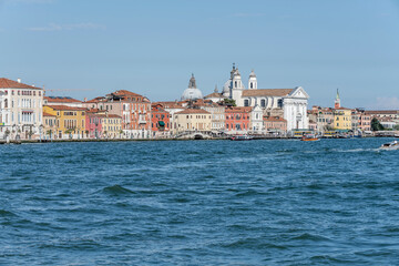 Fototapeta premium historical Zattere waterfront from Giudecca canal, Venezia, Italy