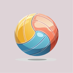 Bright volleyball ball &mdash; flat vector illustration
