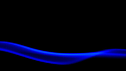 Abstract Blue Curve: A mesmerizing display of a sleek, vibrant blue curve gracefully unfurls against a deep black canvas. Evoking a sense of movement and dynamism.