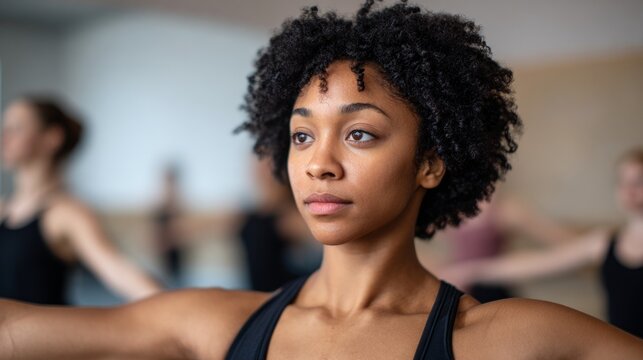 Woman in dance studio. - Powered by Adobe