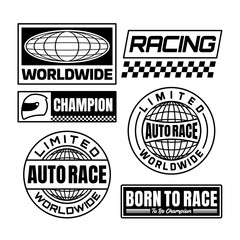 streetwear auto racing logo idea for a clothing brand. Design vector typography for decal auto and t-shirt streetwear clothing y2k style © Fatboy29Basic