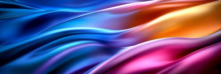 Fototapeta premium Abstract Flowing Fabric with Smooth Gradient Colors and Elegant Curvature for Decorative Use.
