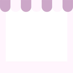 Purple Shop Frame &ndash; Pastel Storefront Awning Border for Branding and Invitations